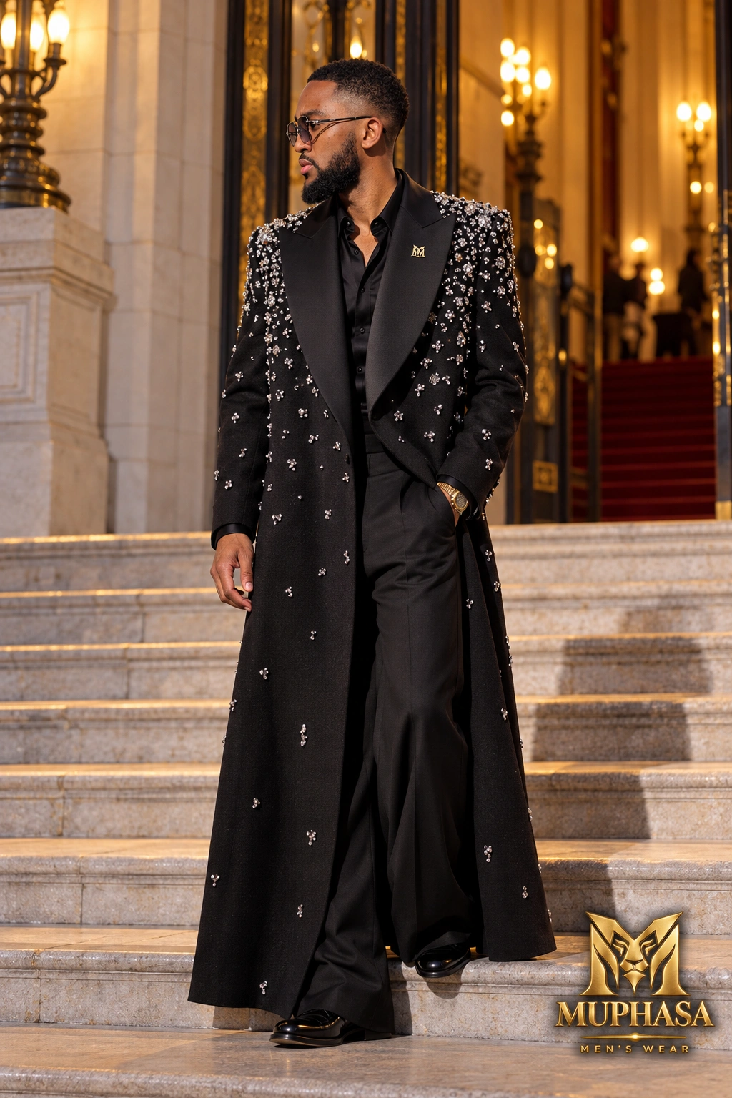 MUPHASA black crystal coat